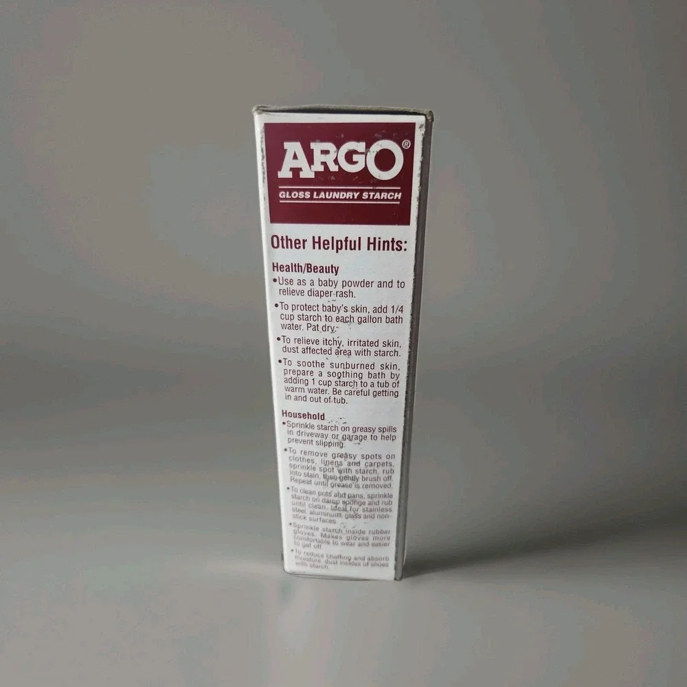 (1) New ARGO Gloss Laundry Starch Red 16oz Box - Discontinued NOS